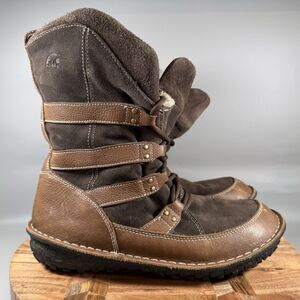Sorel Kaya Insulated Boots Womens Size 10 Brown Suede Leather Casual Boot